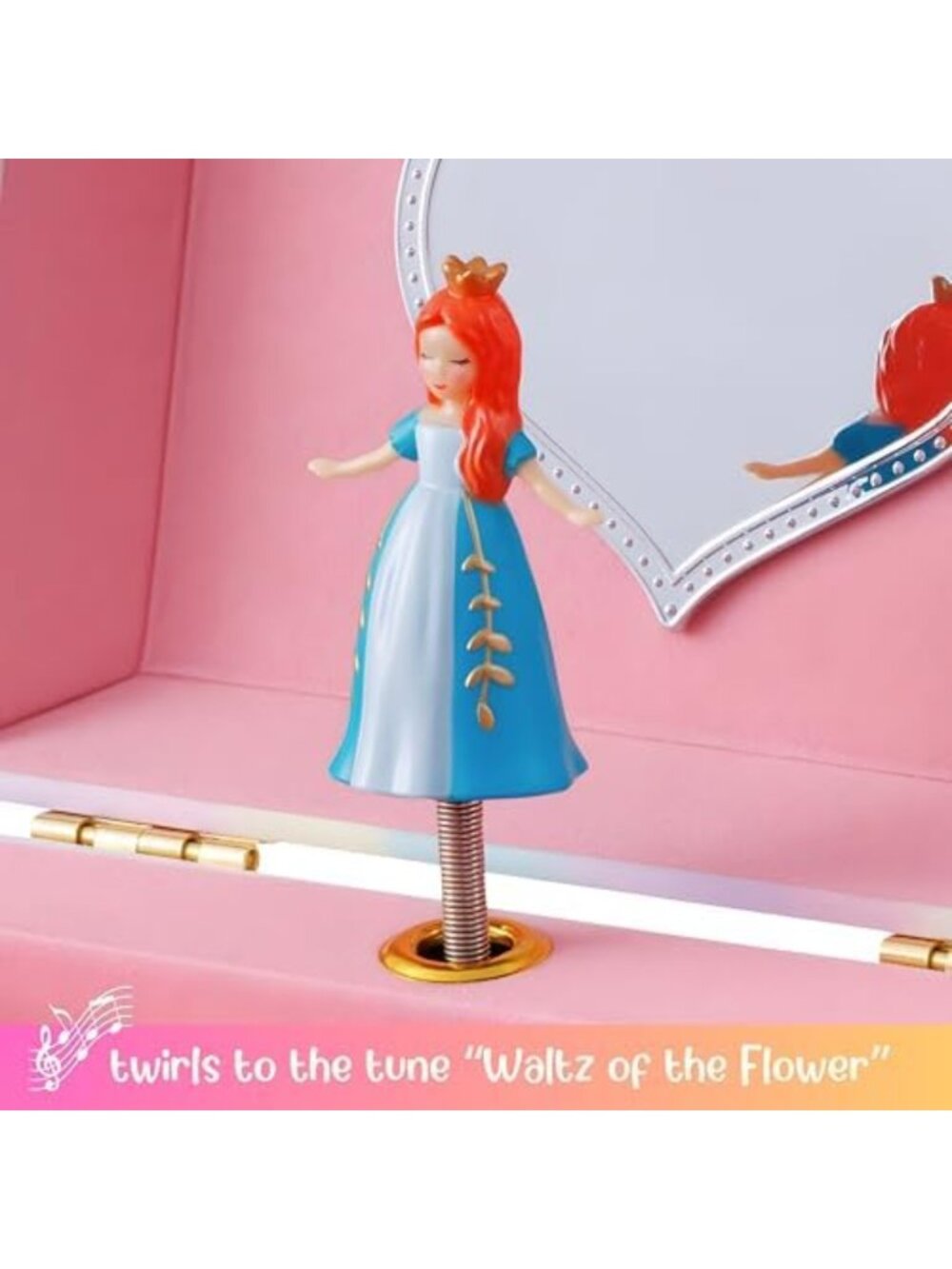 Musical Princess Jewelry Box for Girls - Enchanting Gift with Twinkling Lights - Picture 4 of 6